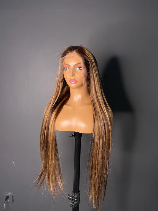 Highlight straight HD FRONTAL Wig