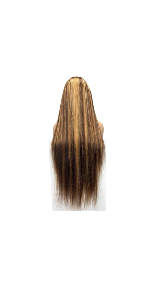 Highlight straight TRANSPARENT FRONTAL Wig